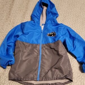 Kids Blue and Gray Hooded Jacket
